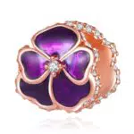 Rimgoris Charm in Argento 925 per Bracciali e Collane - Fiore di Pansé