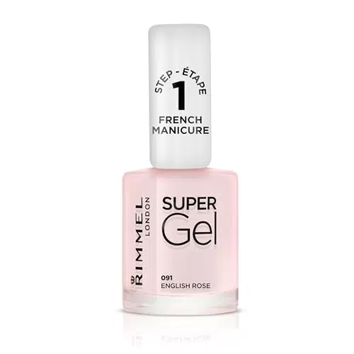 Rimmel London Smalto Unghie Super Gel French Manicure Effetto Lunga Durata