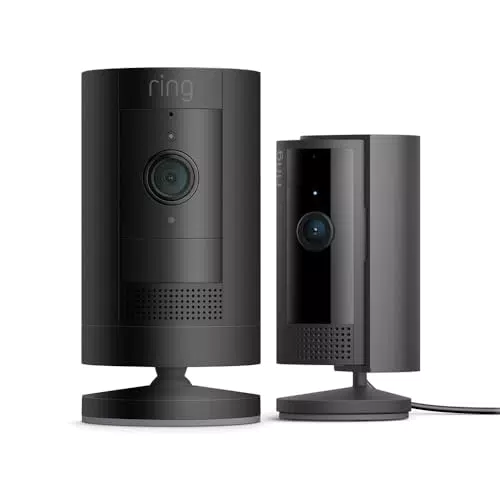 Ring Videocamera di Sicurezza WiFi HD Stick Up Cam e Indoor Cam 2a Gen.
