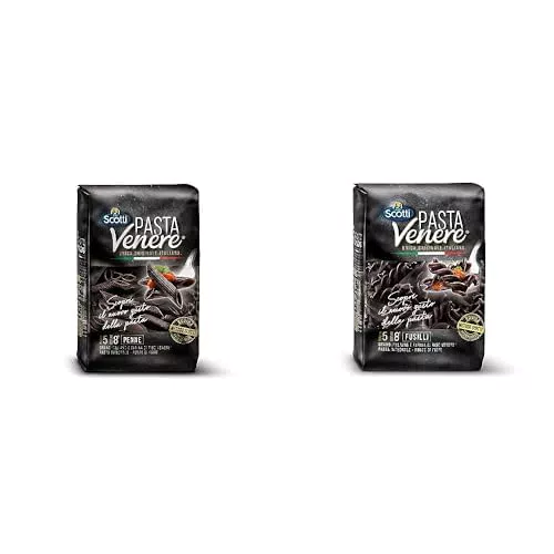 Riso Scotti Pasta Venere: Penne e Fusilli Integrali, Ricchi di Fibre e Proteine