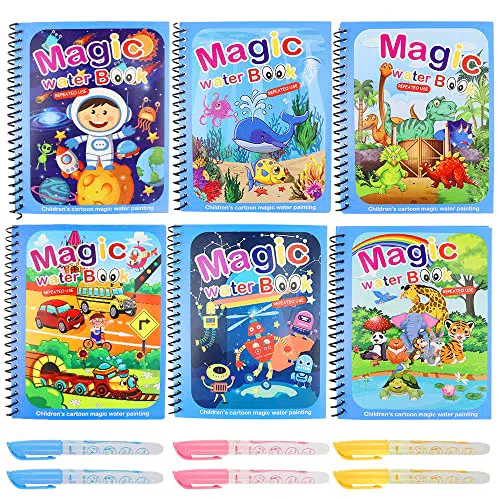 RtottiM Libro da Colorare Magico ad Acqua per Bambini con Penne Inclusi