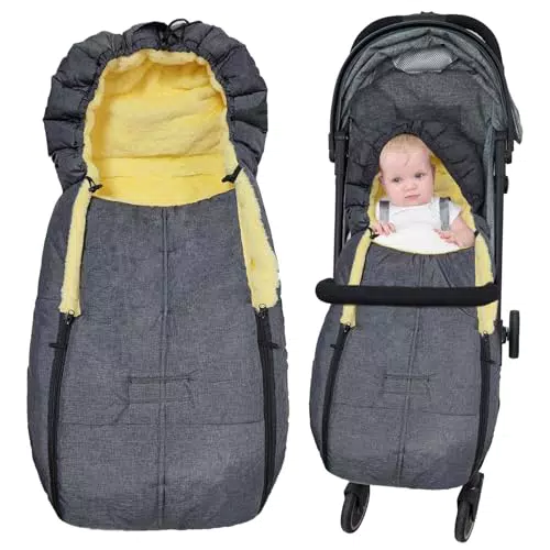 Sacco Termico Universale per Passeggino - Impermeabile e Staccabile con Cappuccio