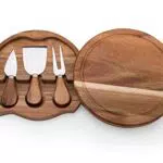 SAMFUNG Set di strumenti in legno di acacia per formaggi, regalo ideale