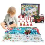 Set di Piste da Corsa Puzzle Natale per Bambini 2-6 Anni - Giocattoli Educativi