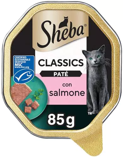 Sheba Paté Classics Cibo per Gatto con Salmone