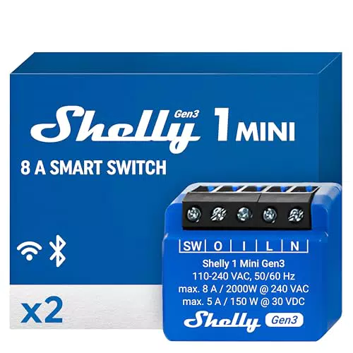 Shelly 1 Mini Gen3 - Relè Intelligente WiFi e Bluetooth per Domotica