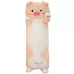 Snowolf Cuscino di Peluche Lungo a Forma di Maiale - Giocattolo Morbido da Abbracciare