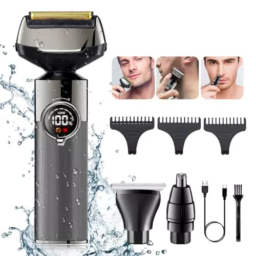 Solimpia Rasoio Elettrico Multigroomer Impermeabile Ricaricabile T-Blade
