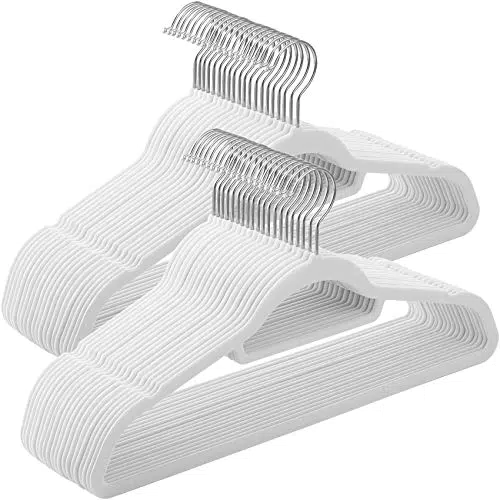 SONGMICS Grucce Appendiabiti in Velluto Antiscivolo Gancio Girevole CRF020W02