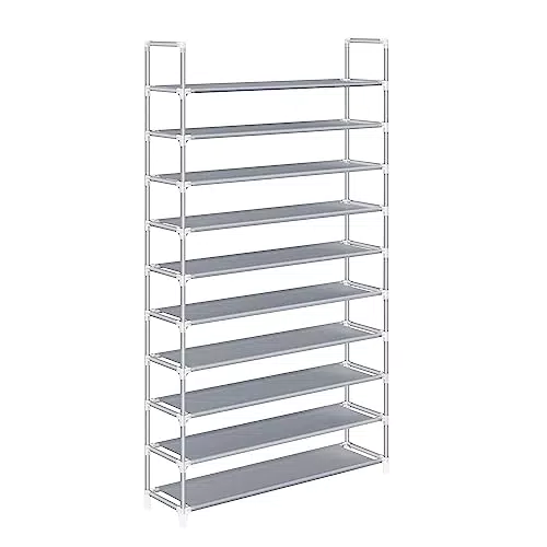 SONGMICS Scarpiera a 10 Livelli, Scaffale Portascarpe per Ingresso e Soggiorno