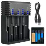 Sporway Caricatore Universale per Batterie AA AAA con Display LCD e Ricarica Rapida