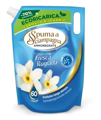 Spuma di Sciampagna Ecoricarica Ammorbidente Liquido Concentrato Fresco Puro