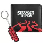 Stranger Things Portafoglio Donna con Porta Tessere e Portachiavi Gadget Regalo