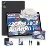 SUAAT Tablet 10 Octa-Core, 22GB RAM, 128GB ROM espandibile, Android 14, WiFi 5G