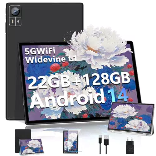 SUAAT Tablet 10" Octa-Core, 22GB RAM, 128GB ROM espandibile, Android 14, WiFi 5G