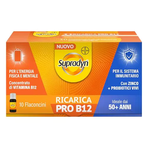 Supradyn Ricarica PRO B12 - Integratore con Vitamina B12, Zinco e Probiotici