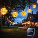 Suright Catena Luminosa Solare per Esterno, 60 LED, Impermeabile IP65, 8 Modalità