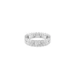 Swarovski Anello Matrix Placcato Rodio con Taglio Baguette