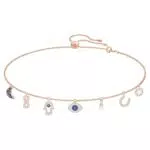 Swarovski Collana Symbolic con Luna, Infinito, Mano e Ferro di Cavallo