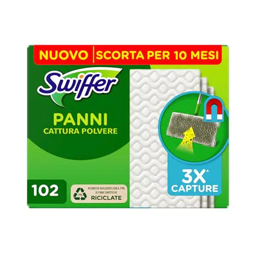 Swiffer Panni Catturapolvere Microfibra - Ideali per Pavimenti e Peli di Animali