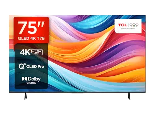 TCL 75T7B - TV QLED 75” 4K Ultra HD con Google TV, Dolby Vision e Atmos
