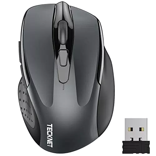 Tecknet Pro Mouse Wireless Ergonomico 2600 DPI con Ricevitore Nano USB