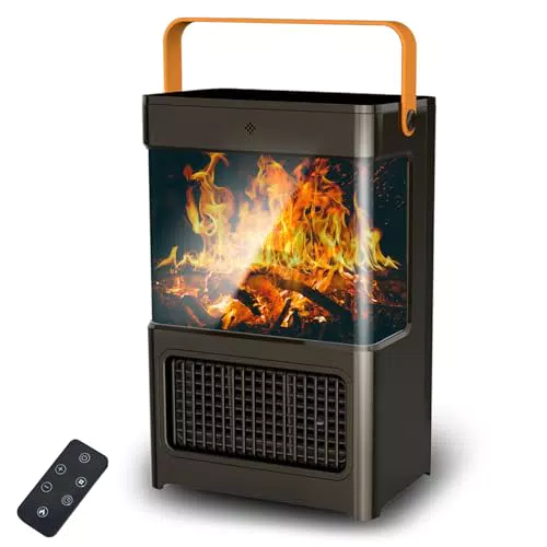 Termoventilatore PTC 2000 W oscillante, silenzioso, con telecomando e timer