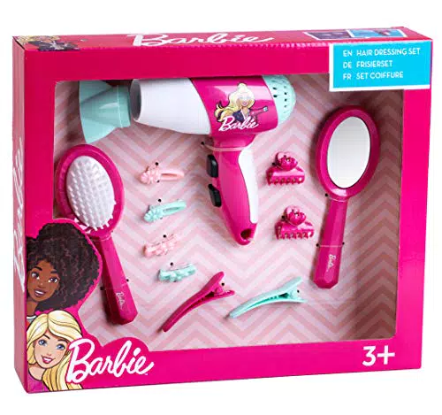 Theo Klein Set da Parrucchiera Barbie con Asciugacapelli per Bambini dai 3 Anni