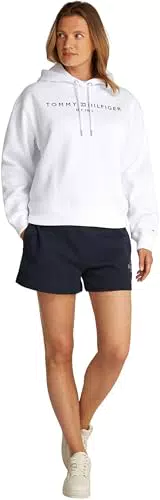 Tommy Hilfiger Felpa con Cappuccio Logo Donna