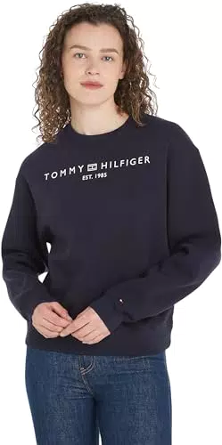 Tommy Hilfiger Felpa Donna Senza Cappuccio