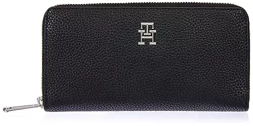 Tommy Hilfiger Portafoglio Emblem Large con Zip per Donna