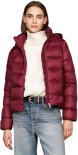 Tommy Hilfiger Giacca Imbottita Donna Casual con Cappuccio