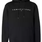 Tommy Jeans Felpa Uomo Linear Logo con Cappuccio