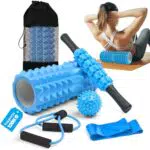 Unycos Foam Roller Kit 5 in 1 per Massaggio Muscolare e Riabilitazione