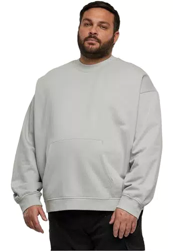 Urban Classics Maglia di Tuta Boxy Pocket Crew in Cotone Biologico