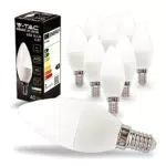 V-TAC Lampadine LED Candela E14 4,5W - 470 Lumen, Luce Bianca Fredda 6500K