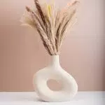 Vaso in ceramica per erba della pampa, stile nordico e minimalista