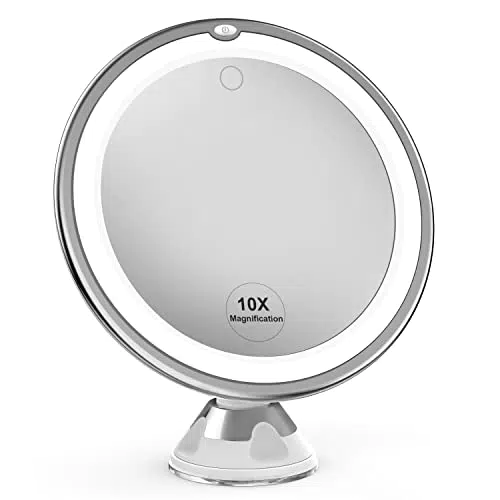 Venigo Specchio per Trucco con Ingrandimento 10X e Luci LED Touch Control