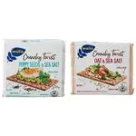 Wasa Crunchy Twist Semi di Papavero e Sale Marino, Wasa Crunchy Twist Avena e Sale Marino