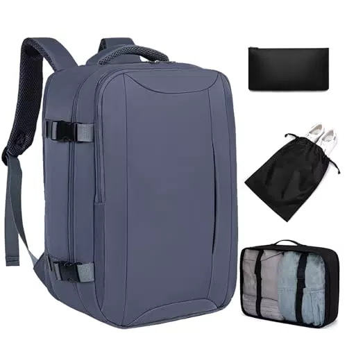 Xkdoai Zaino da Viaggio 40x20x25 con Organizer - Bagaglio a Mano Approvato Ryanair