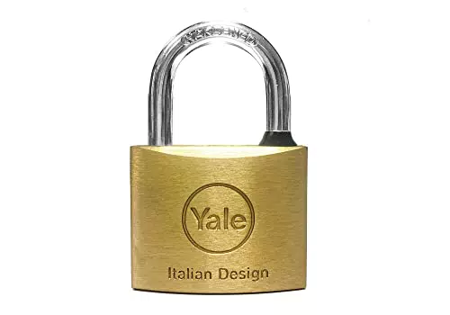 Yale Lucchetto in Ottone Y1100030080X con Arco Lungo e Doppio Sistema di Chiusura