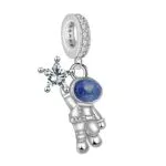 Yinsen Ciondolo Astronauta in Argento 925 Compatibile con Bracciali Pandora