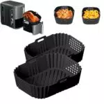 2 Pezzi Accessori Friggitrice ad Aria per Ninja Double Stack XL Stampo in silicone per friggitrice ad aria per SL400EU Foodi Max Dual Zone AF400EU