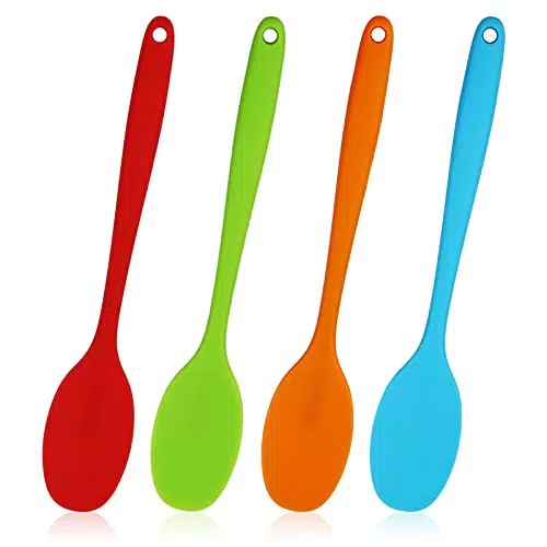 4 cucchiai in silicone da 28 cm, resistenti al calore