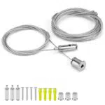 4 Pezzi 1, 5mm*2m Cavo Acciaio, MYLERCT Cavo Supporto Soffitto Acciaio