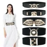 5 Pezzi Cintura Donna Elastica, Cintura Vintage per Abito
