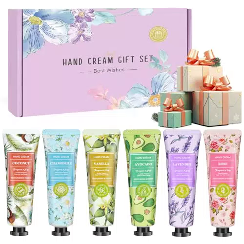 6 Pezzi Crema Mani Riparatrice, 30 ml Crema Mani Secche e Screpolate Nutriente Protettiva