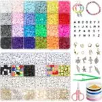7048 pezzi Perline per Braccialetti, perline con Faccina sorridente e ciondoli per la creazione di gioielli
