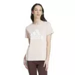 adidas Donna Essentials Logo Tee, Sandy Pink