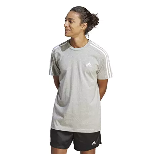 Adidas Maglietta a Maniche Corte Uomo con 3 Strisce Essentials